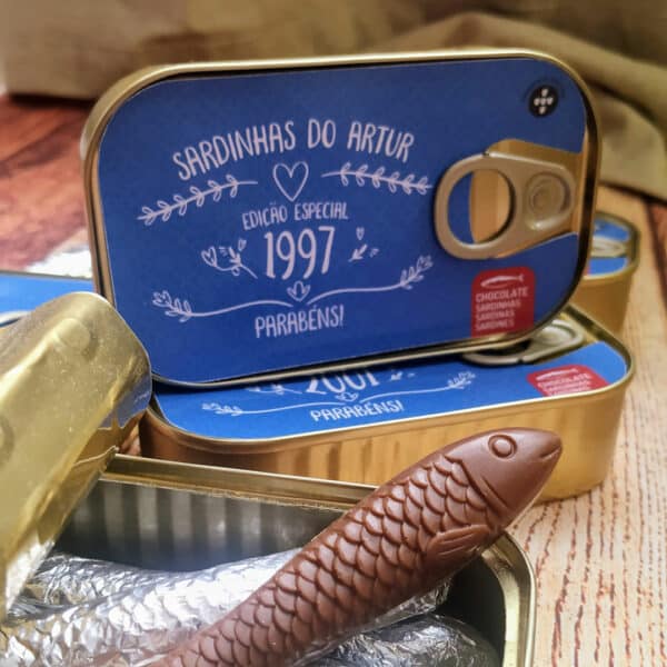 sardinhas de chocolate personalizadas