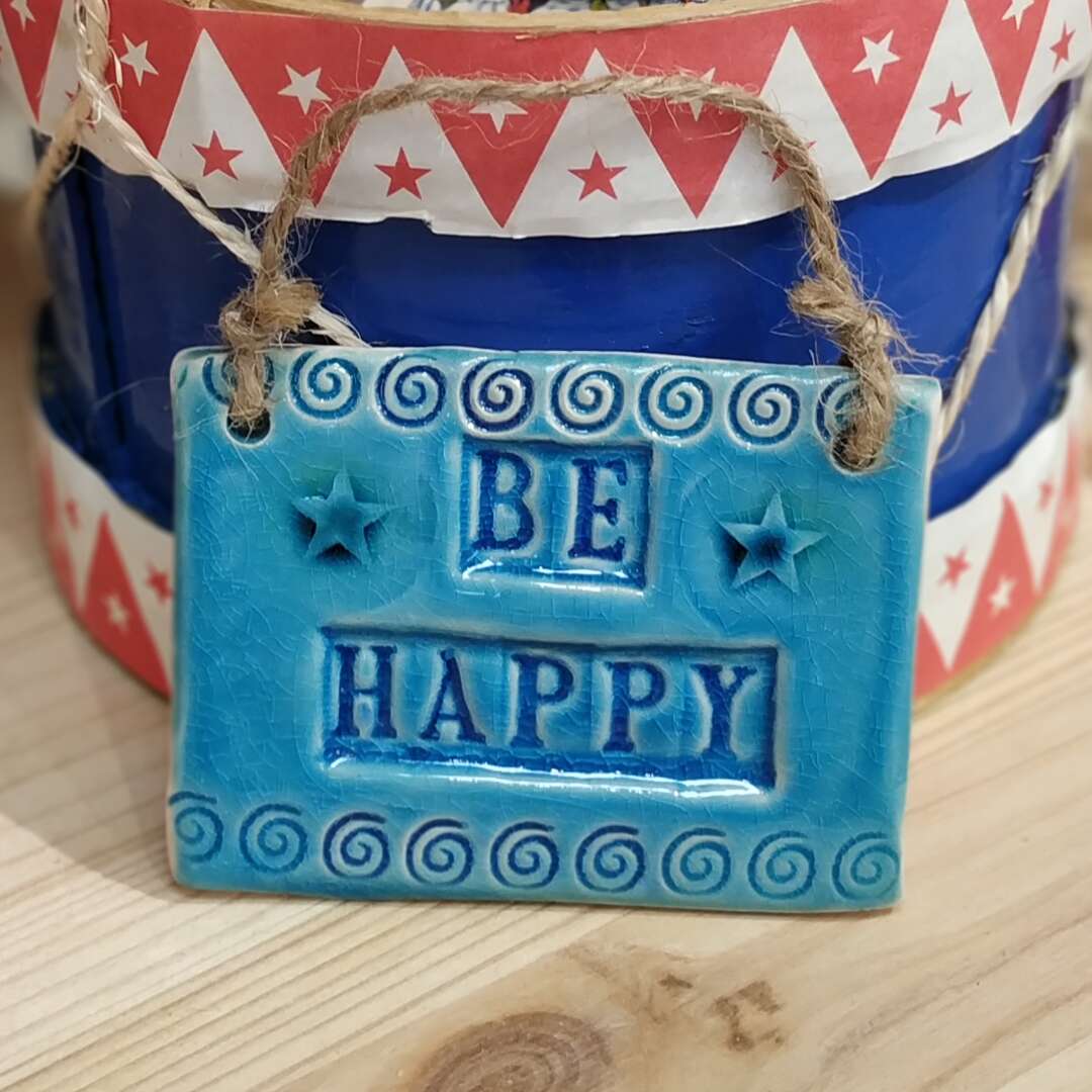placa ceramica be happy 1 – pequena