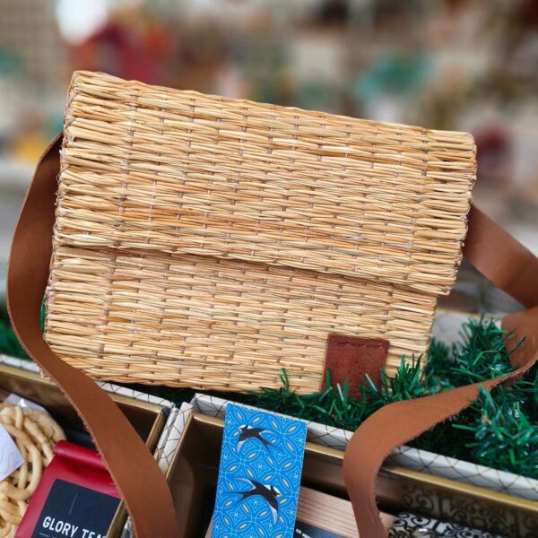 carteira junco couro