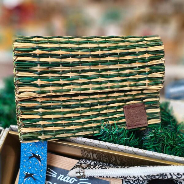 carteira junco couro