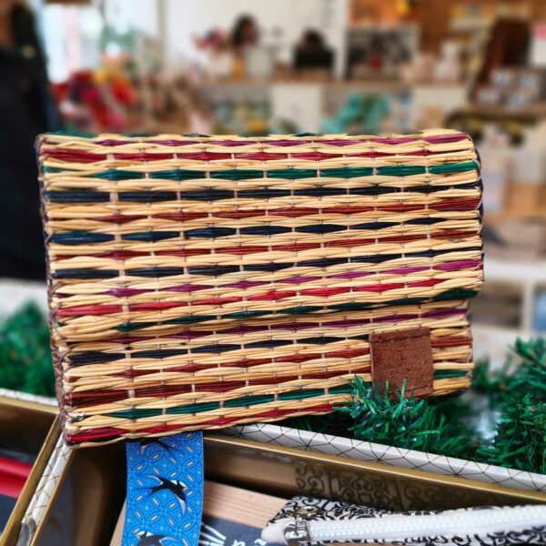 carteira junco couro