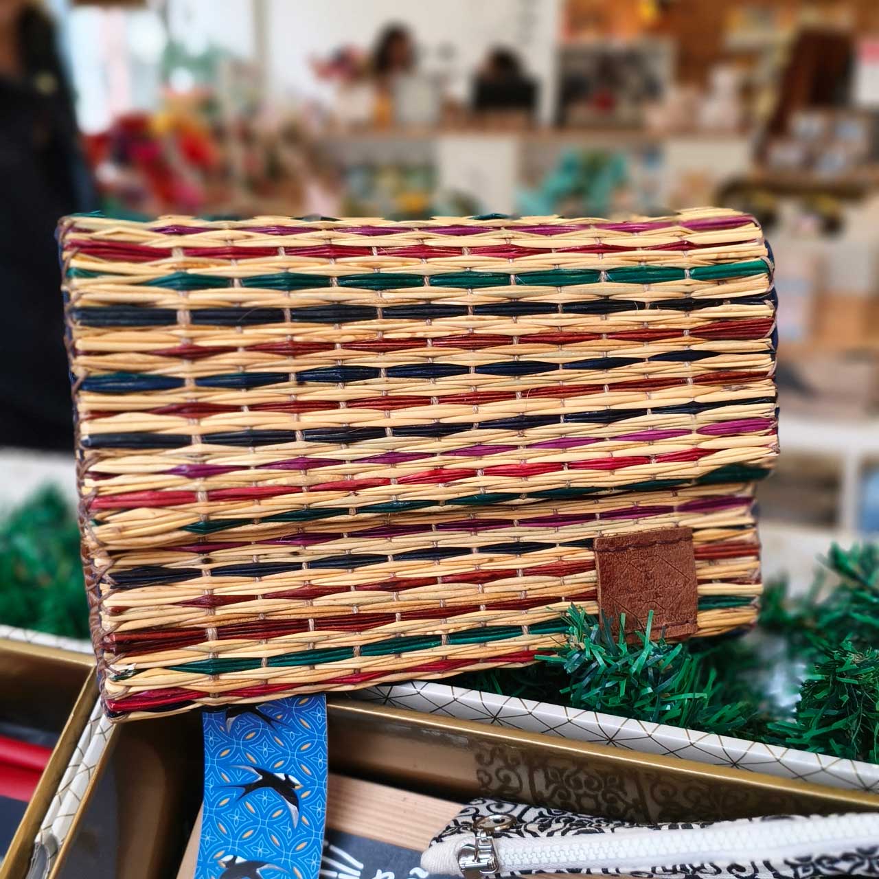 carteira junco couro