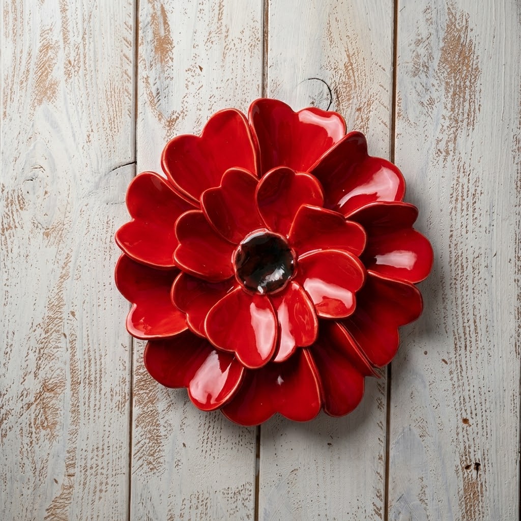flor cerâmica para parede