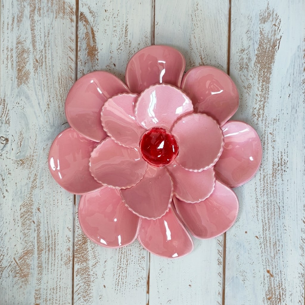 flor cerâmica para parede
